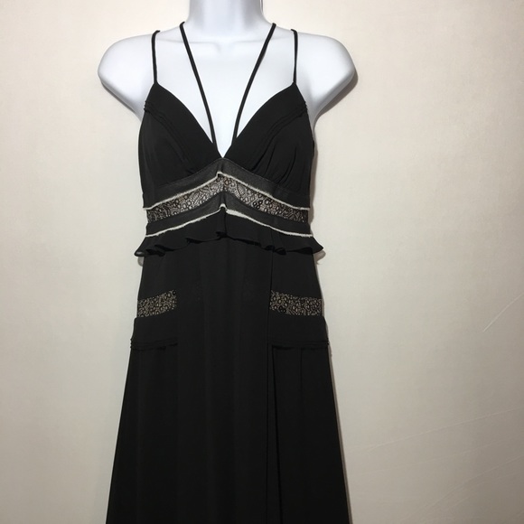 BCBGMaxazria Kylee Ruffle-Trim Maxi Dress